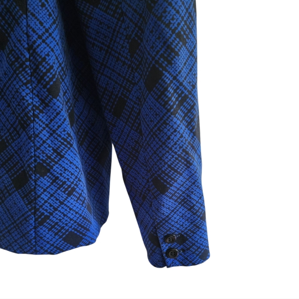 Lord & Taylor Patterned Office Preppy Wedding Formal Cobalt Blue Blazer - Womens - Picture 7 of 10